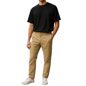 J.Crew Men's 484 Slim-fit pant in Broken-in chino dark khaki size 44 NWT